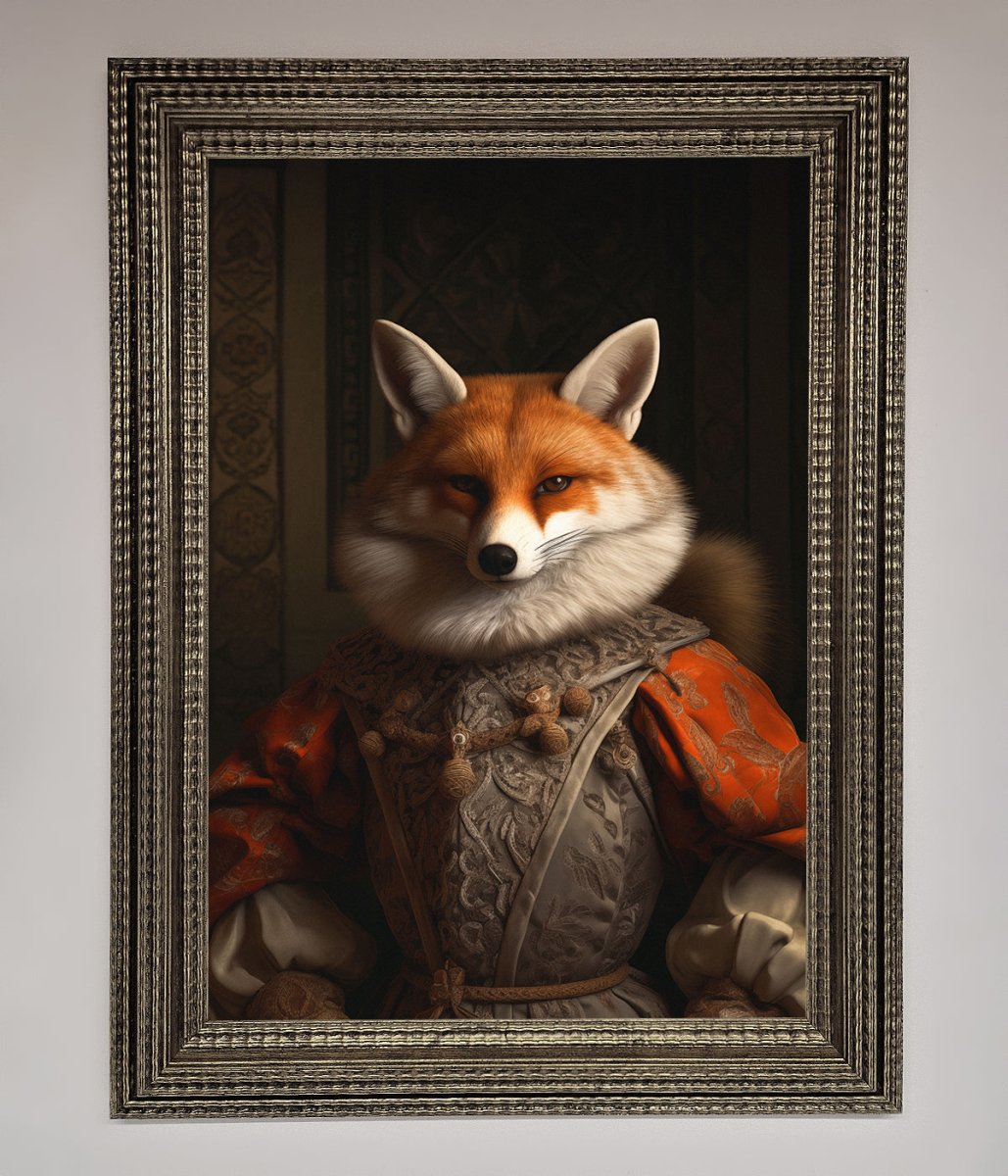 Renaissance Fox Framed Poster