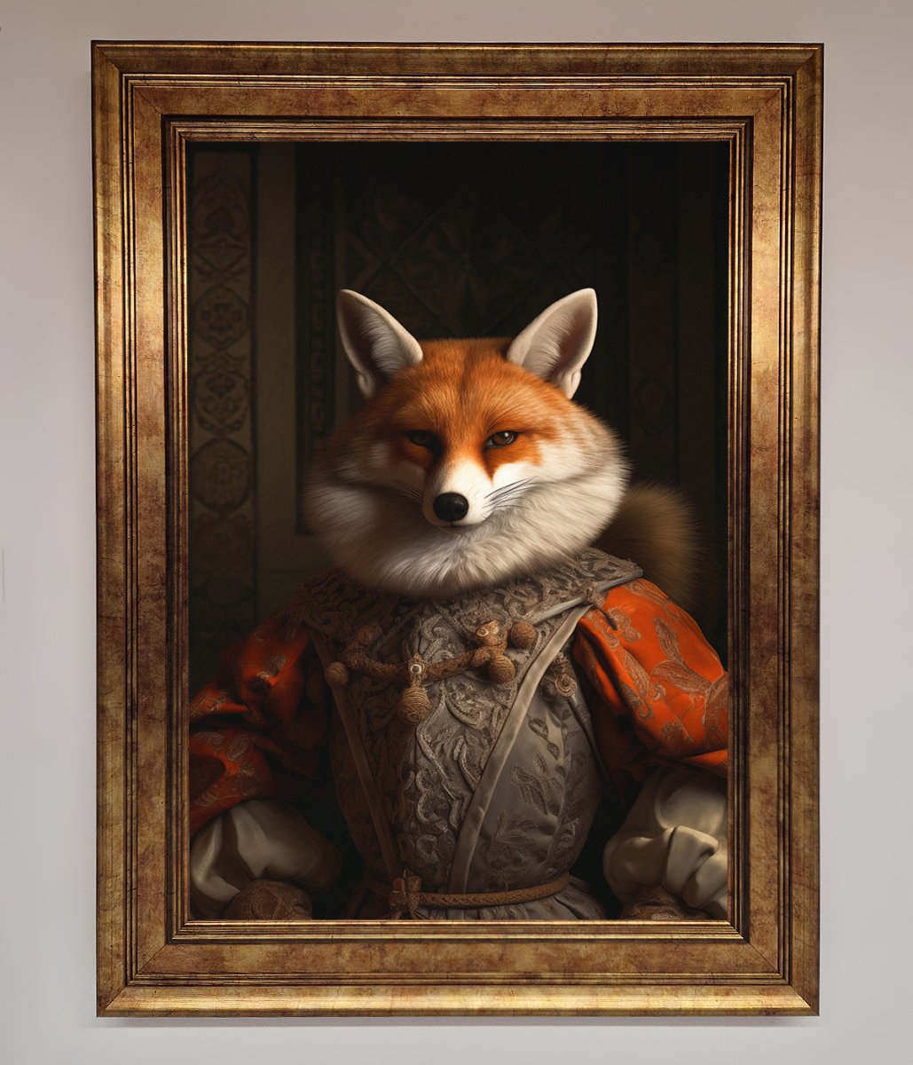 Renaissance Fox Framed Poster