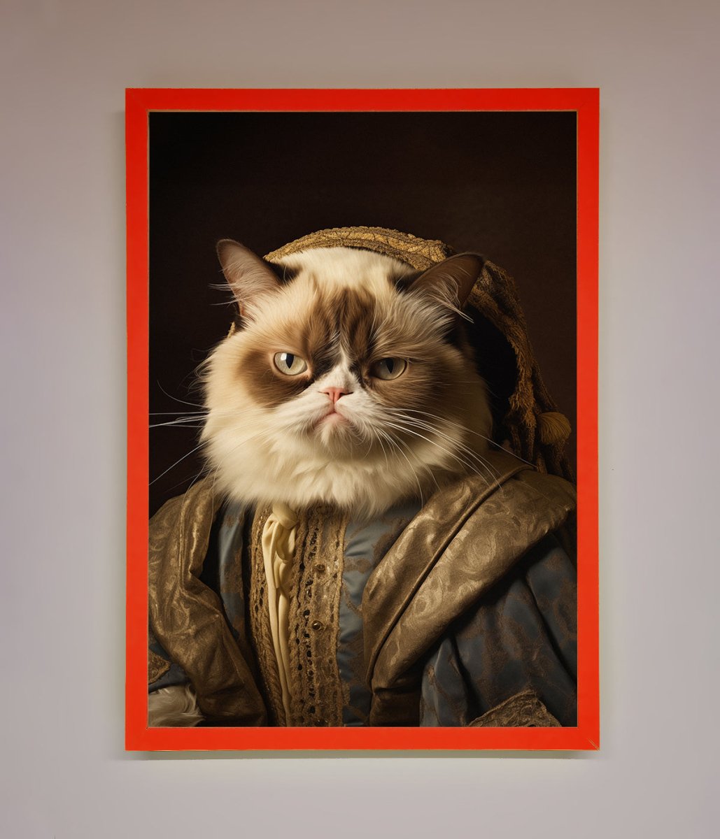 Renaissance Grumpy Cat Framed Print