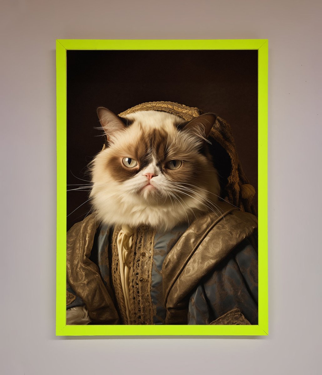 Renaissance Grumpy Cat Framed Print
