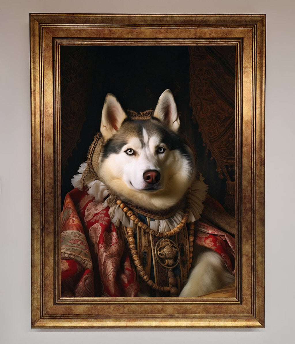 Renaissance Husky Framed Print
