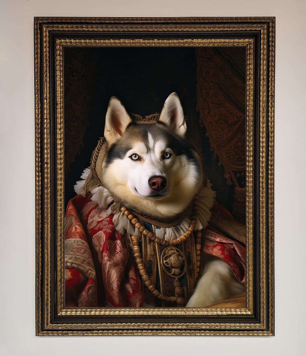 Renaissance Husky Framed Print