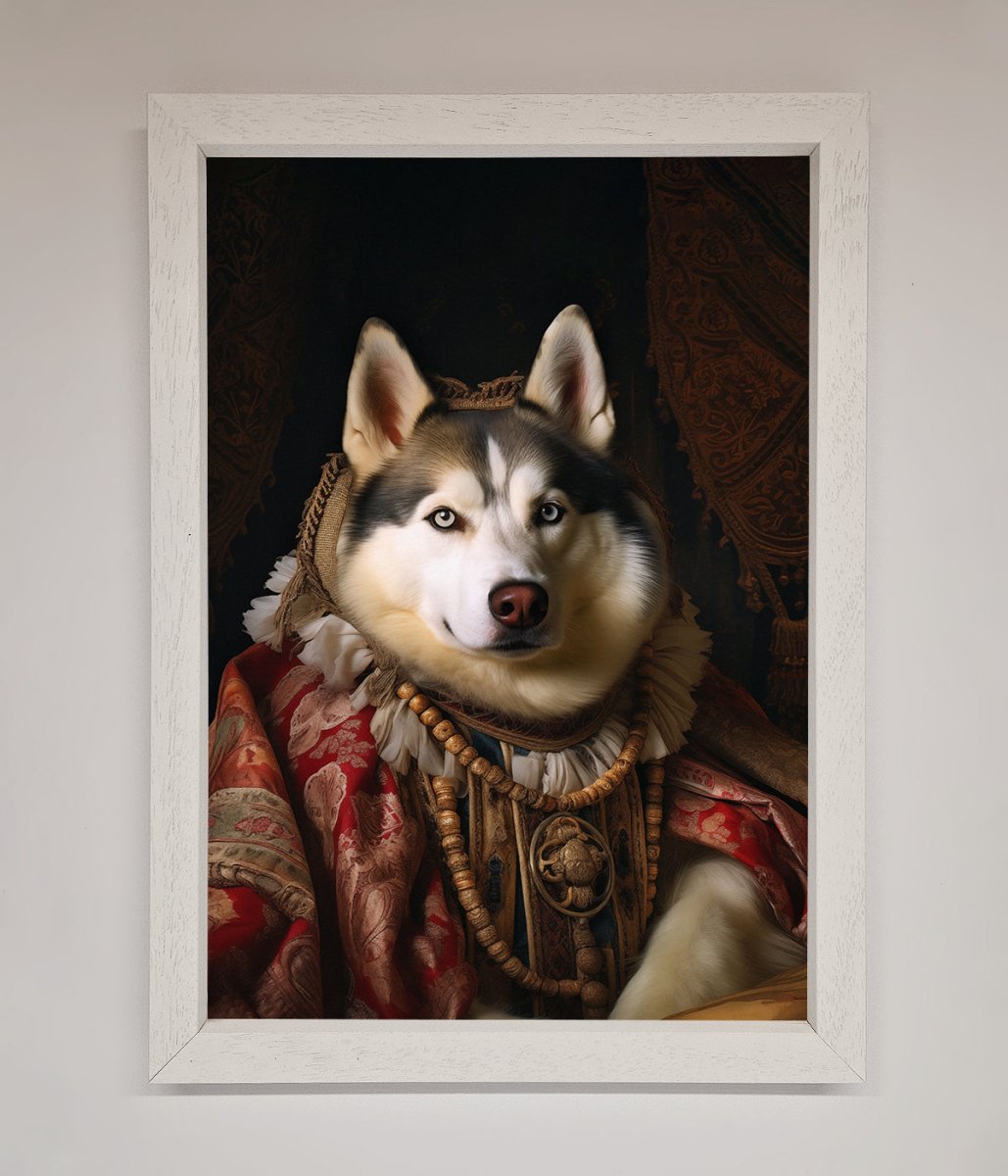 Renaissance Husky Framed Print