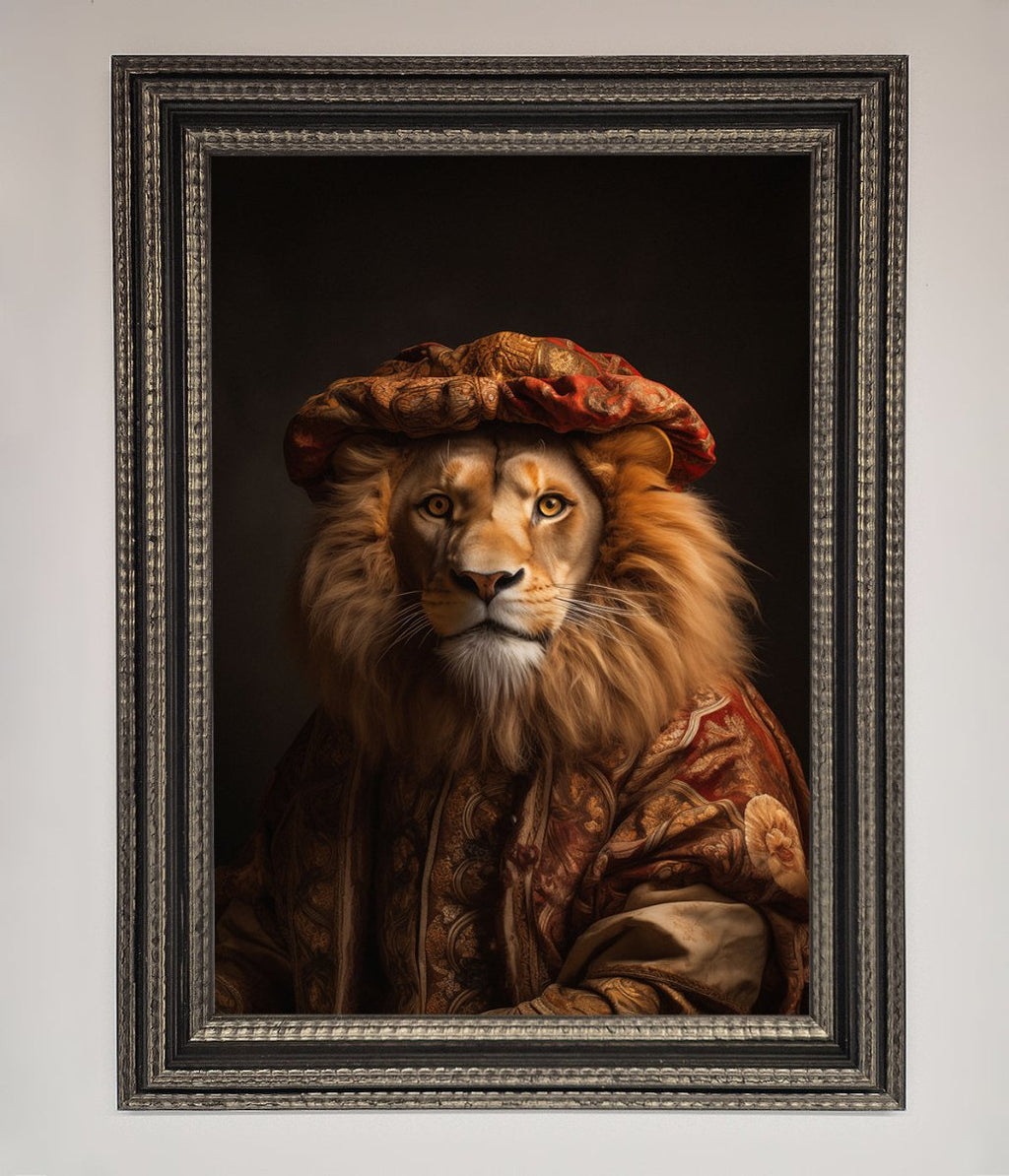 Renaissance Lion Framed Wall Art