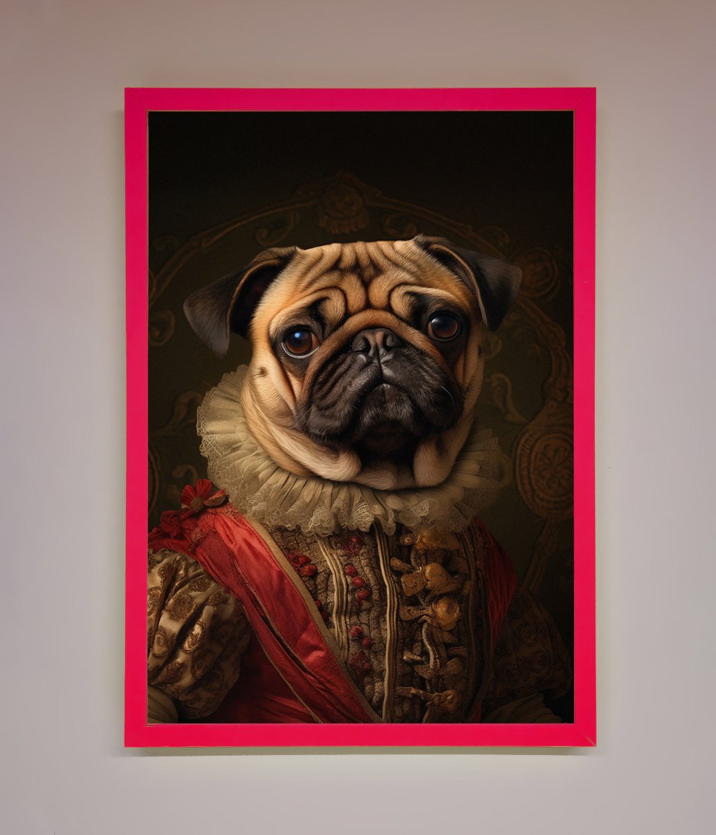 Renaissance Pugs Framed Poster