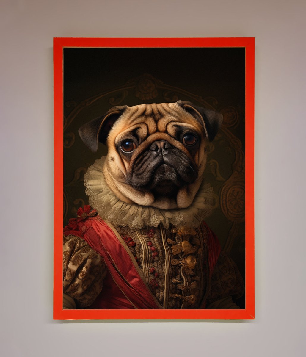 Renaissance Pugs Framed Poster