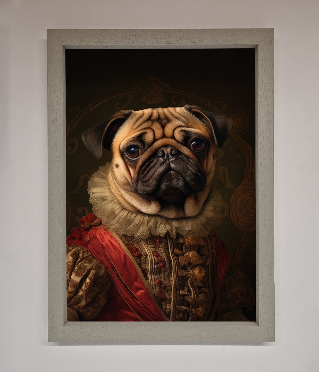 Renaissance Pugs Framed Poster