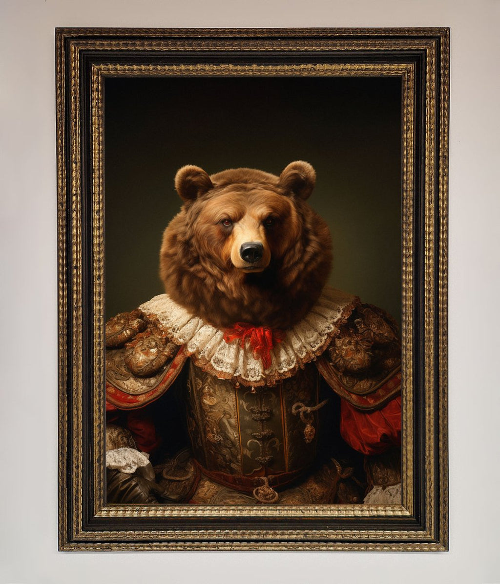 Rennaissance Bear Framed Poster