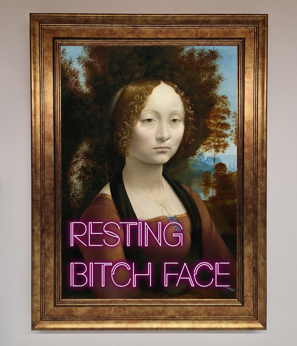 Resting Bitch Face Renaissance Framed Print