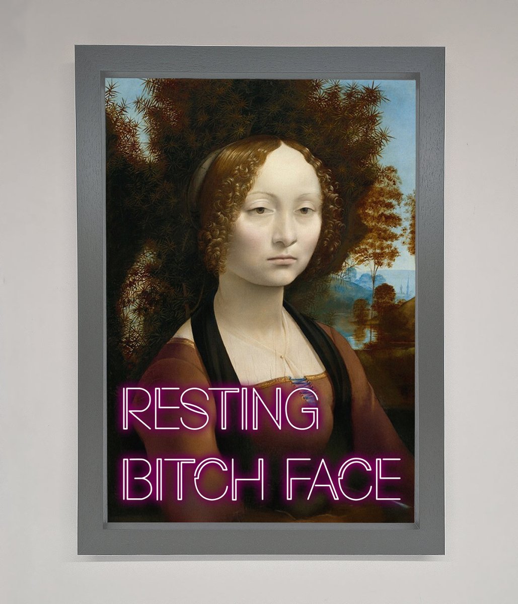 Resting Bitch Face Renaissance Framed Print