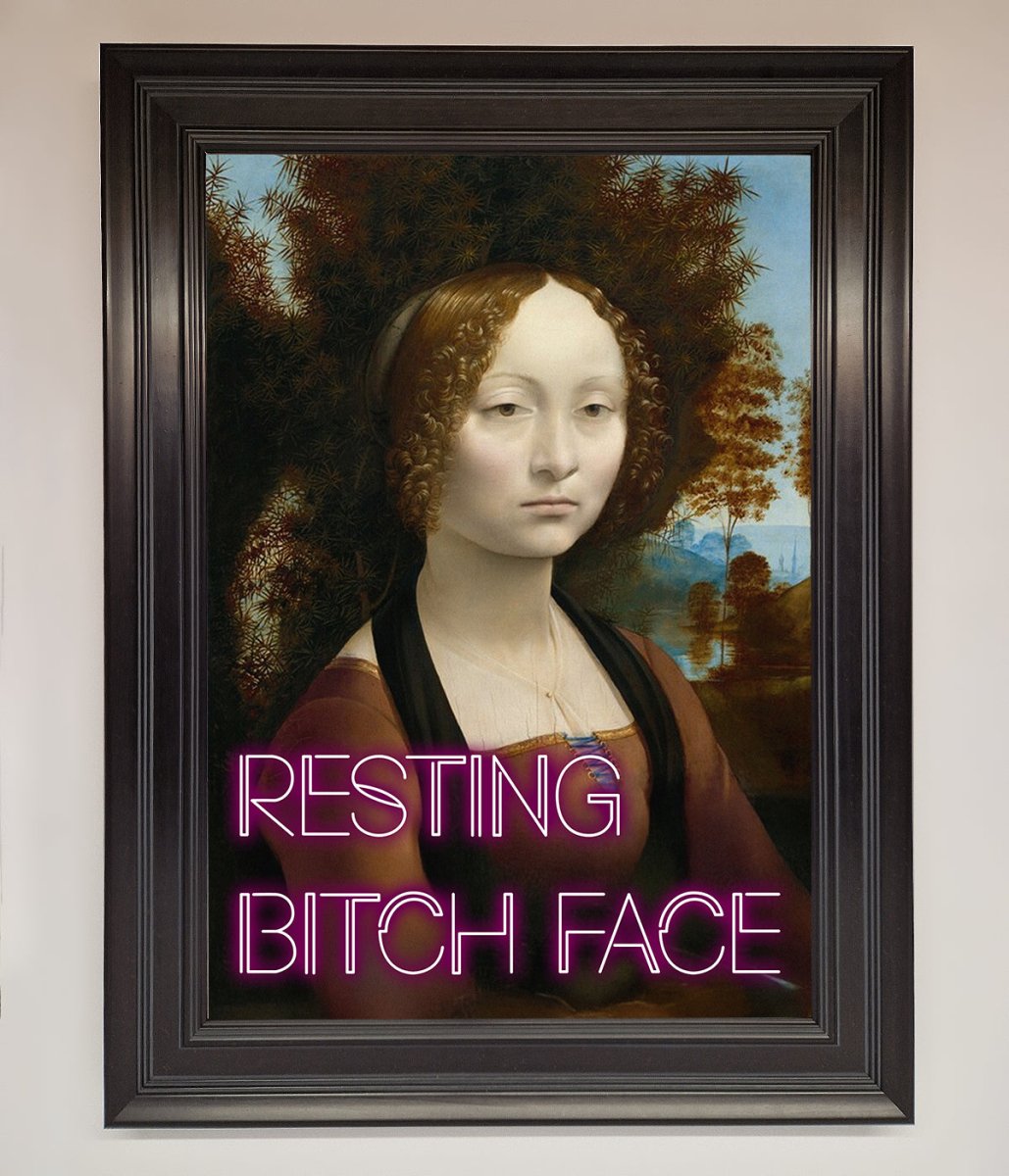 Resting Bitch Face Renaissance Framed Print