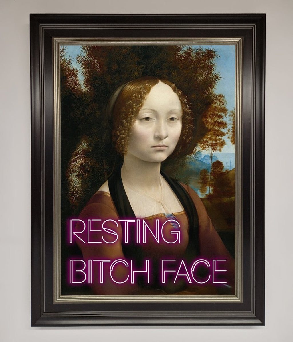 Resting Bitch Face Renaissance Framed Print