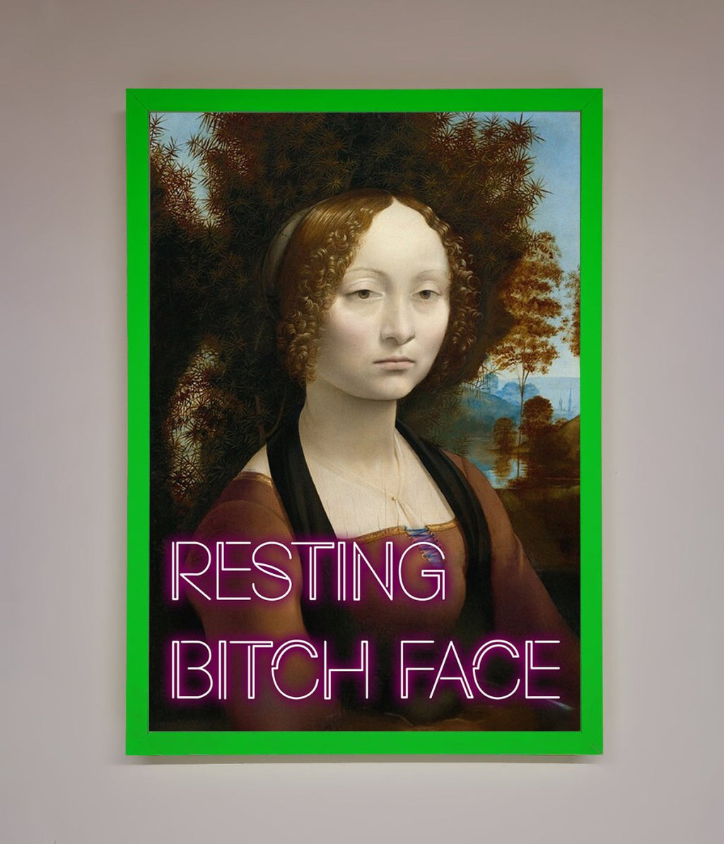 Resting Bitch Face Renaissance Framed Print