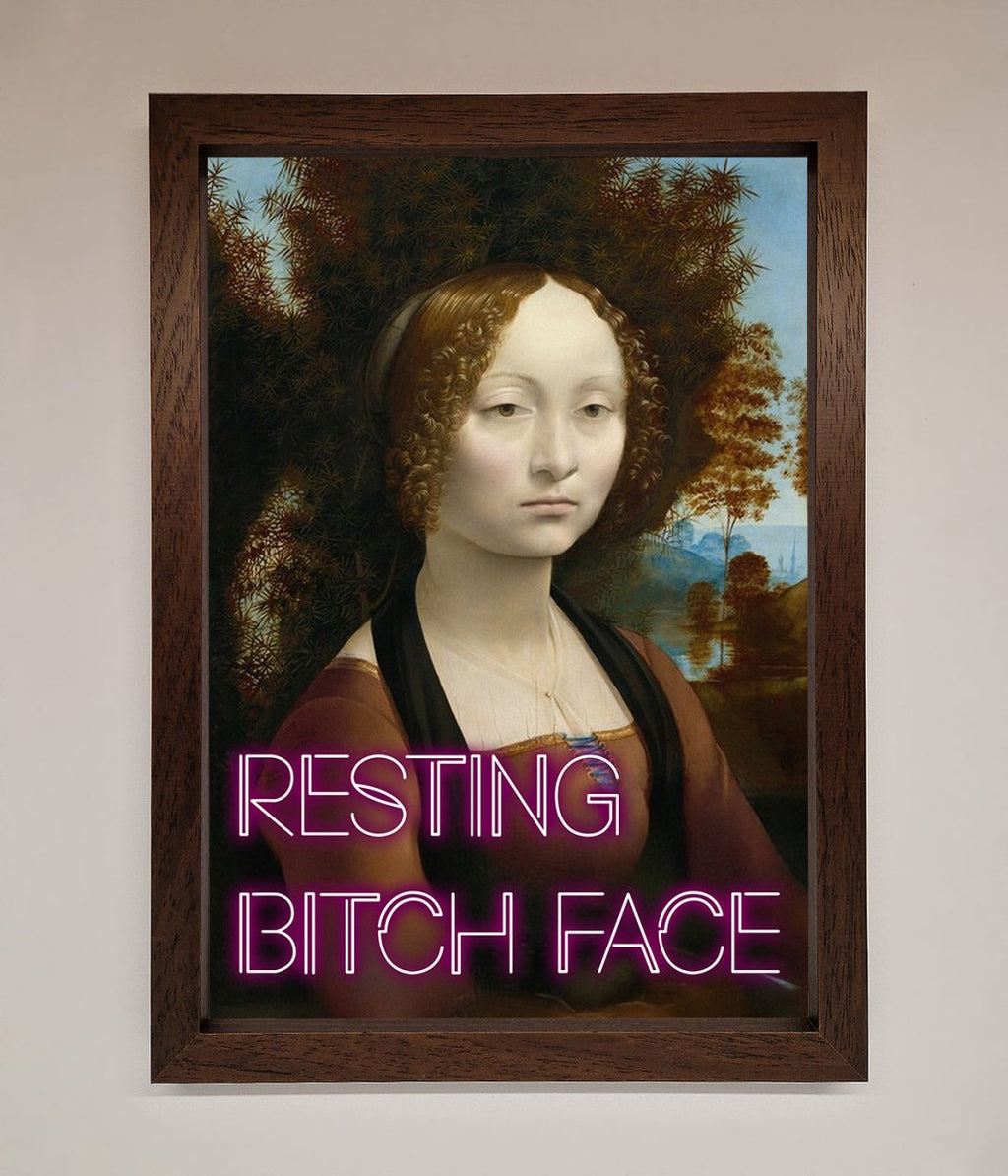 Resting Bitch Face Renaissance Framed Print