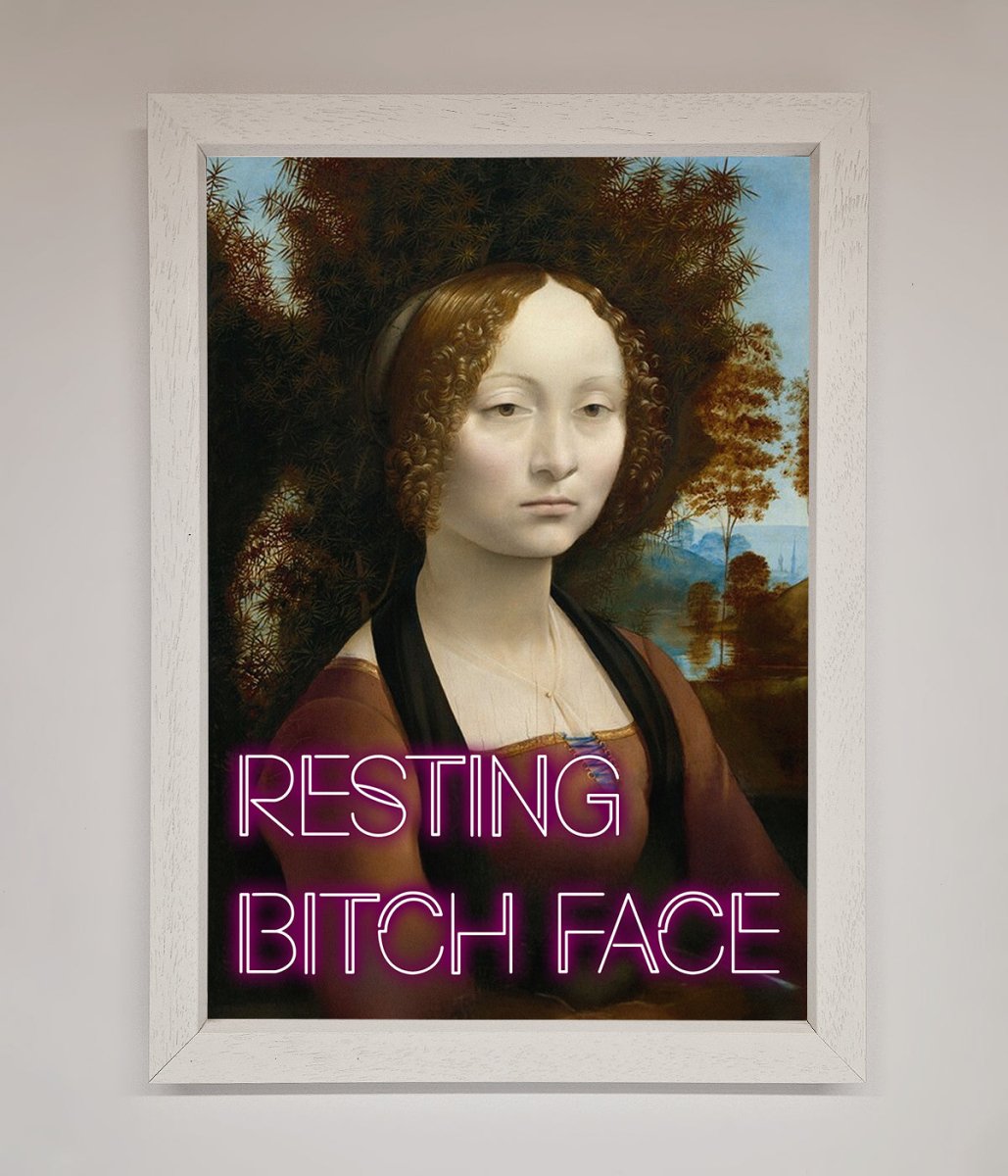 Resting Bitch Face Renaissance Framed Print