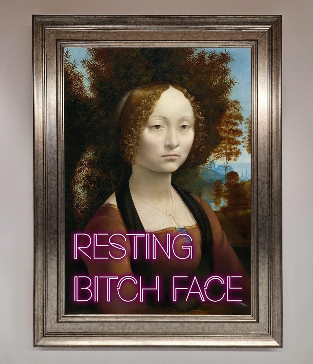 Resting Bitch Face Renaissance Framed Print