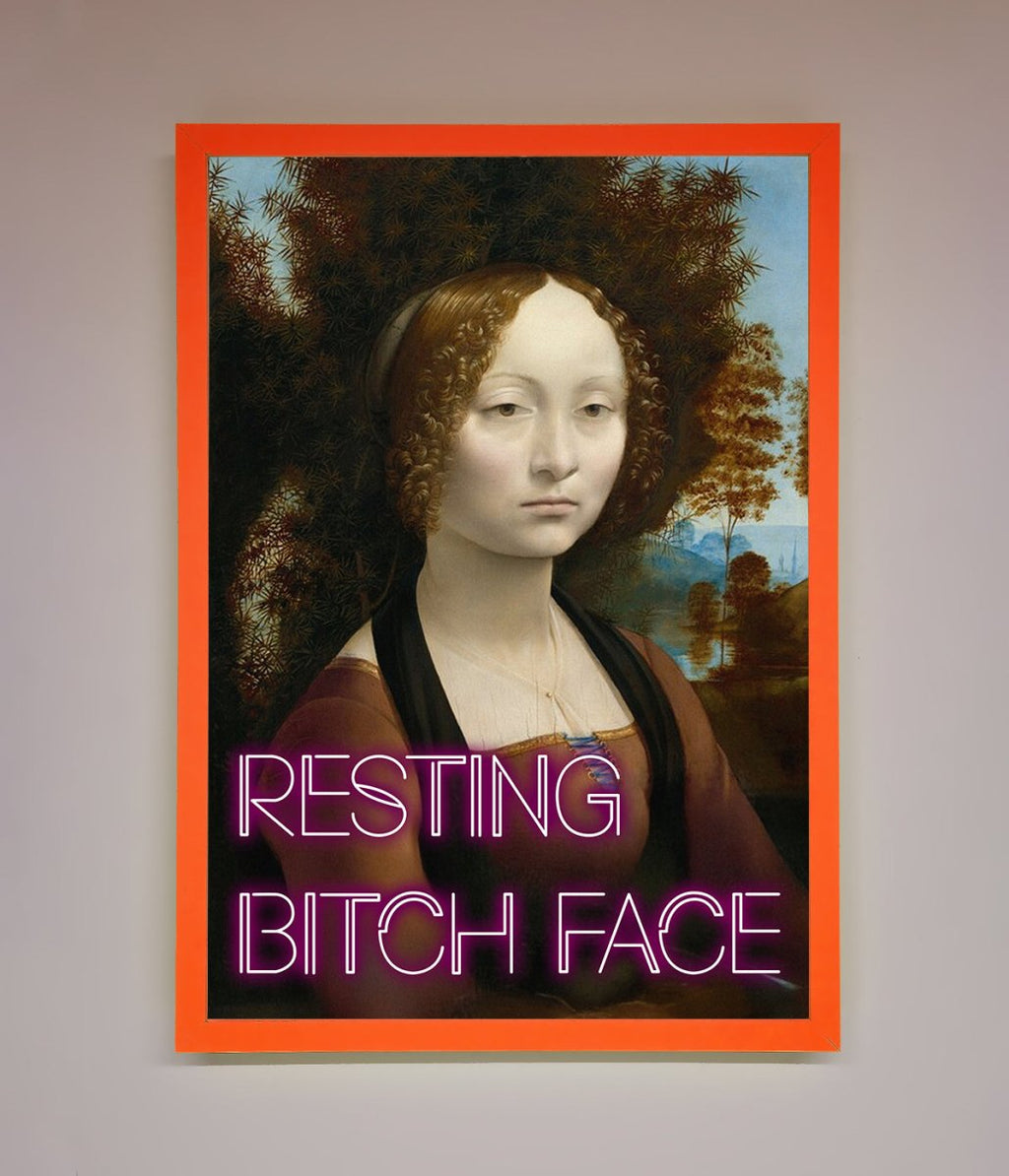 Resting Bitch Face Renaissance Framed Print
