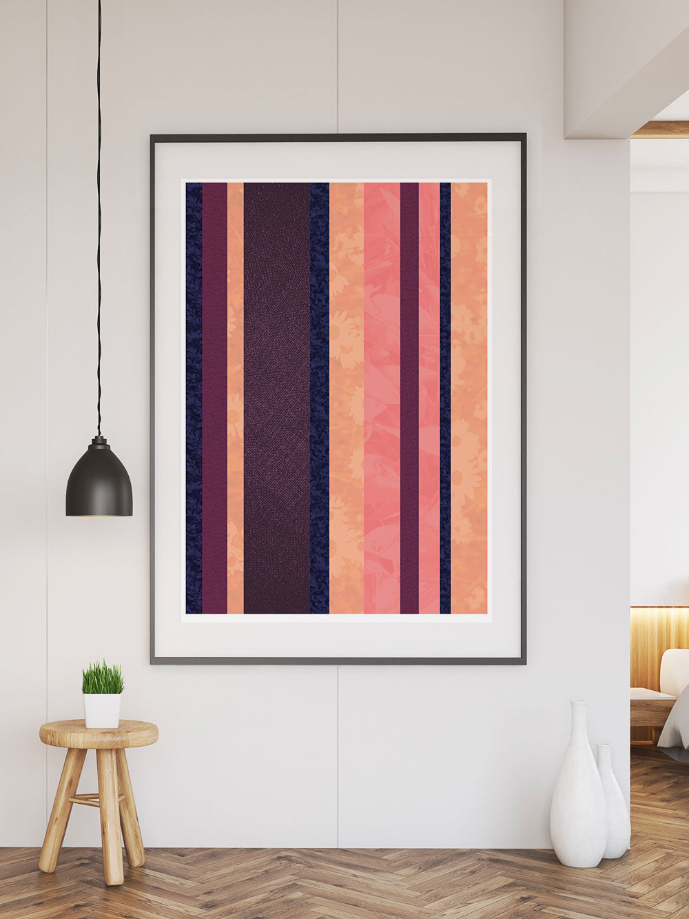Retro Stripes Stripe Pattern Art Print