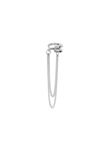 Sterling Silver Double Split Ear Cuff – No Piercing Needed by NO MORE at www.brixbailey.com