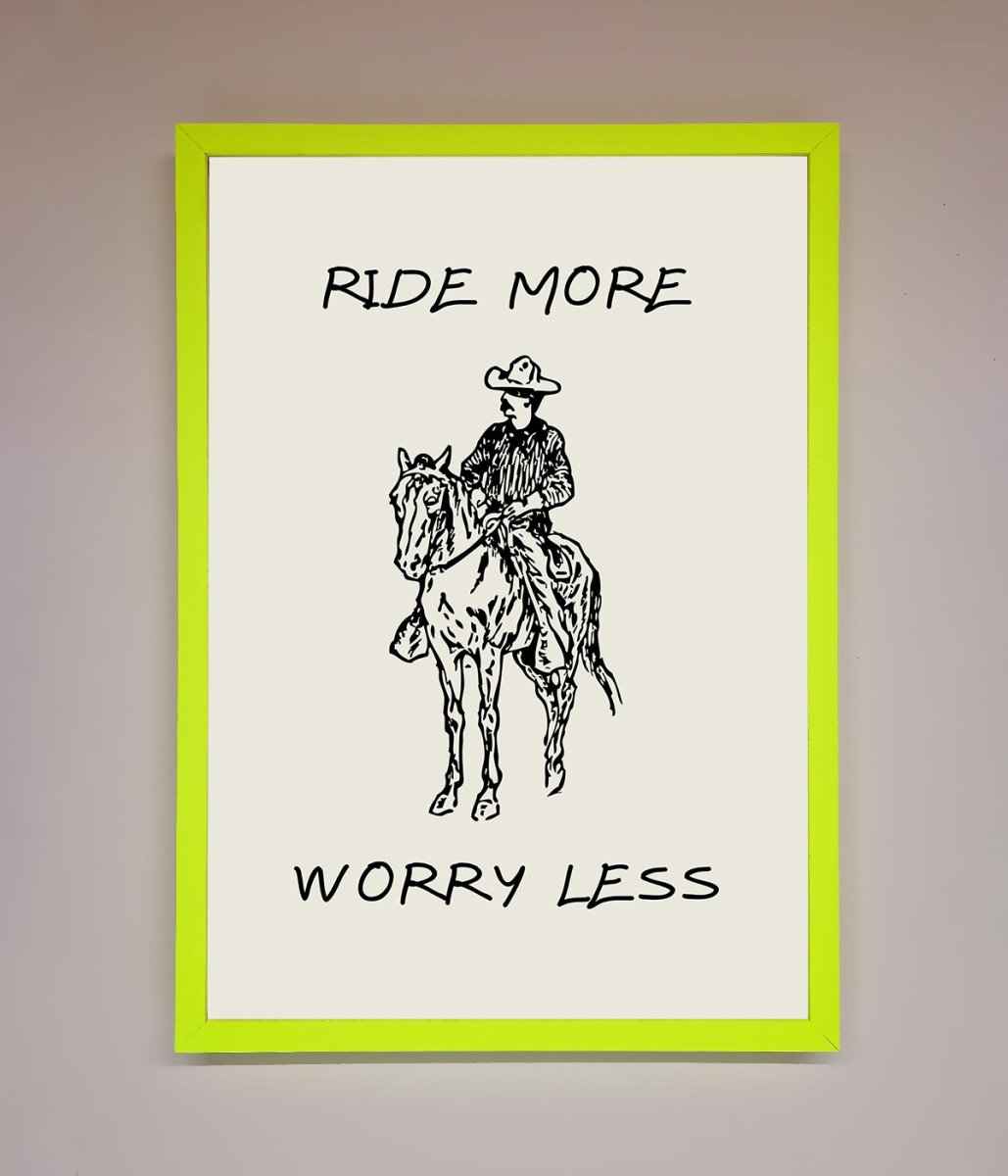 Ride More Worry Less Framed Wall Art