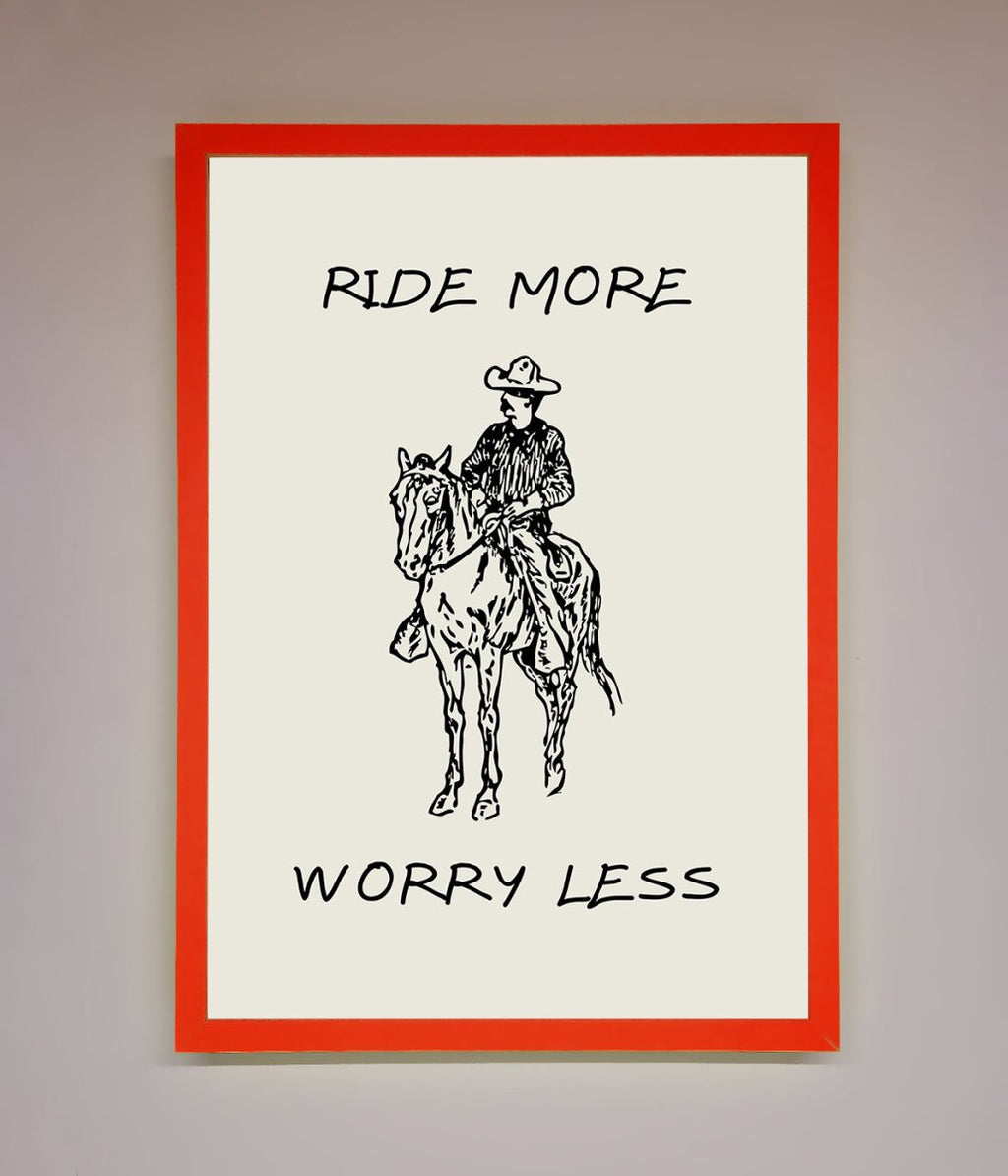 Ride More Worry Less Framed Wall Art