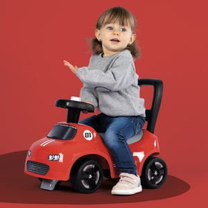 bold red smoby ride-on car for kids with horn and storage