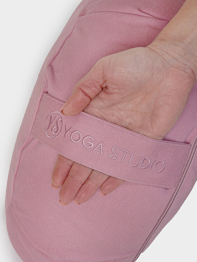 Yoga Studio GOTS Organic Cotton Crescent Lotus Zafu Buckwheat Cushion