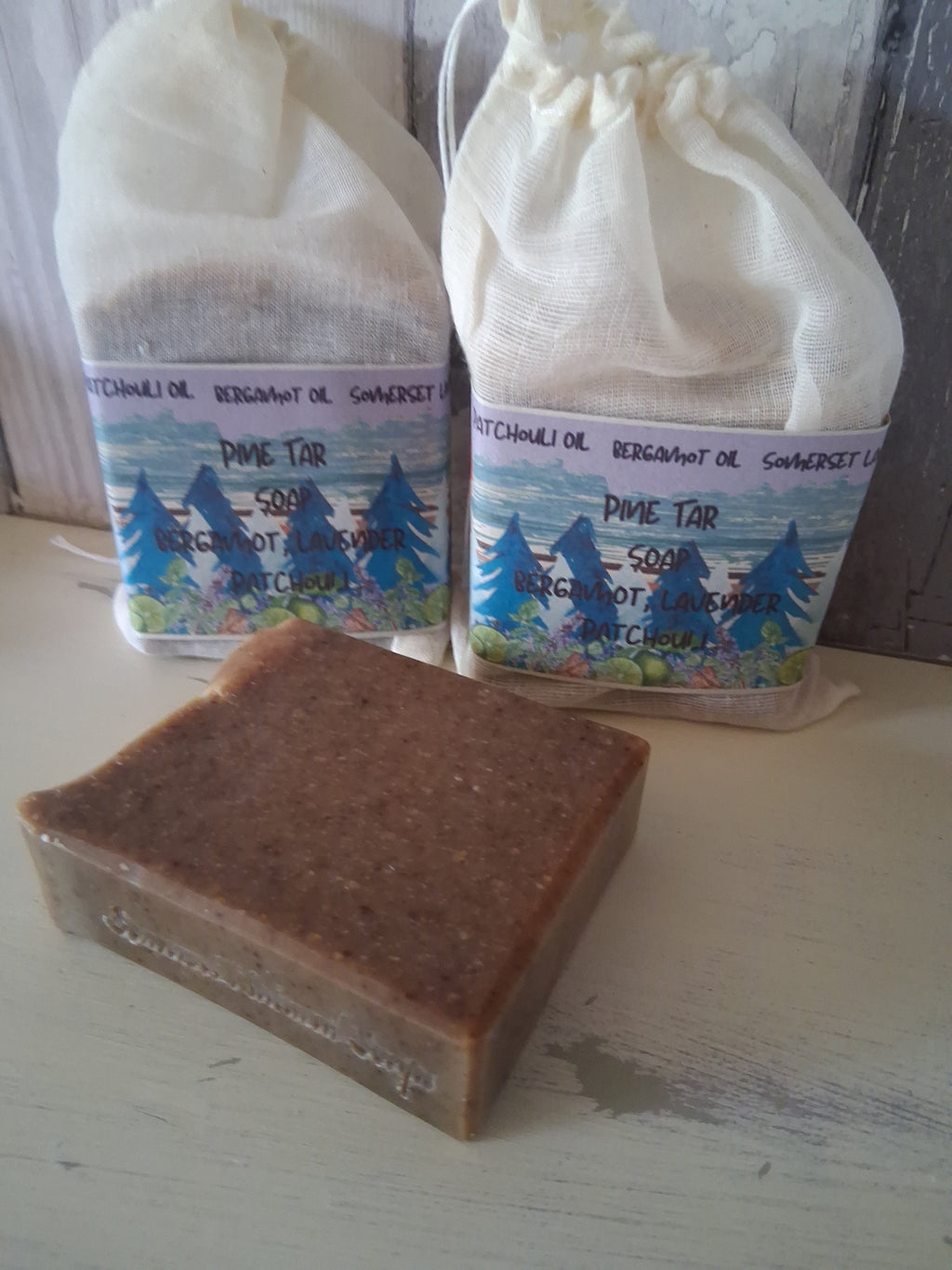 Pine Tar Soap Patchouli,  Lavender & Bergamot