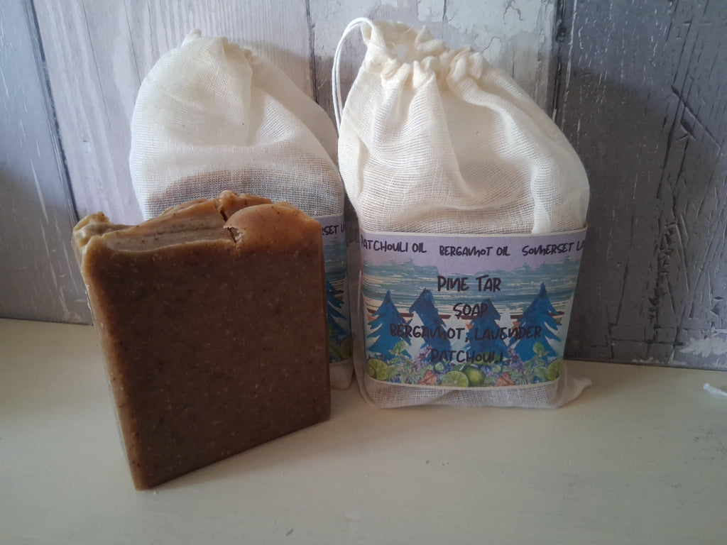 Pine Tar Soap Patchouli,  Lavender & Bergamot