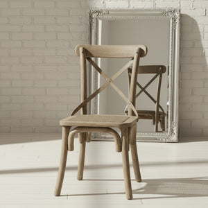 sostter Cross Back Chair With Rush Seat www.brixbailey