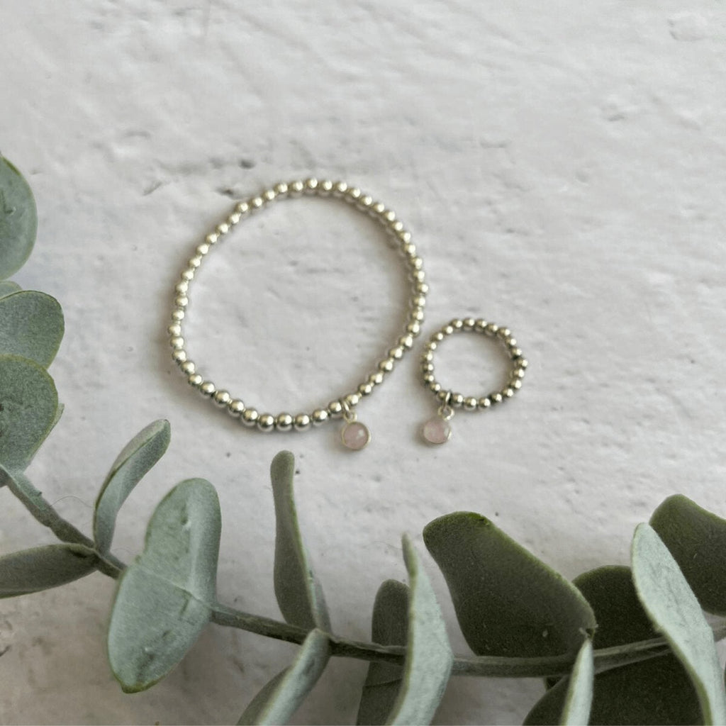 Rose Quartz Birthstone Jewellery Set