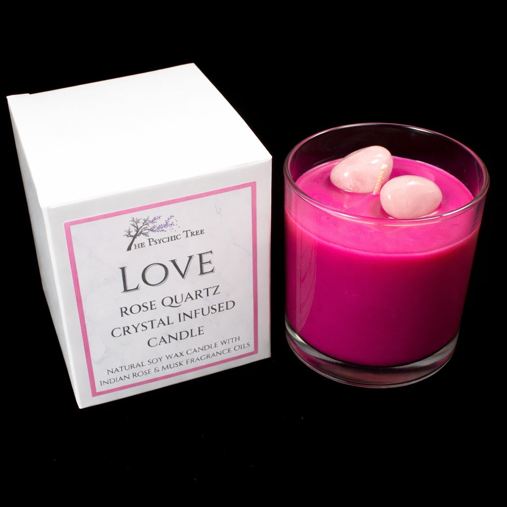 Love - Crystal Infused Scented Candle