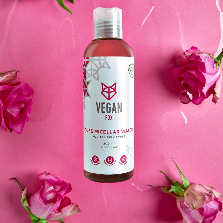 Rose Micellar Water – Soothing, Cleansing & Vegan Skincare by Vegan Fox at www.brixbailey.com