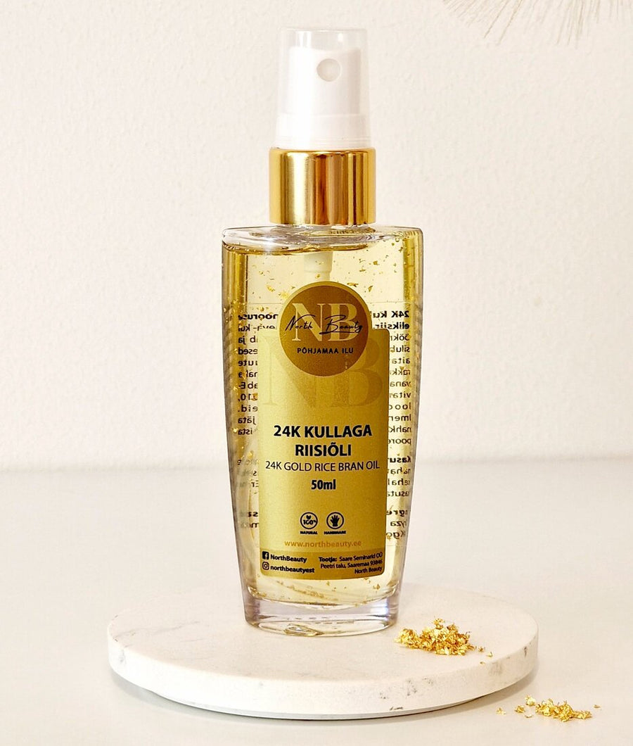 Luxurious 24K Gold & Rice Oil for Skin and Hair Radiance by North Beauty at www.brixbailey.com