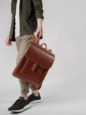 Versatile Leather Rucksack – Elegant, Secure & Spacious by Craftory at brixbailey.com