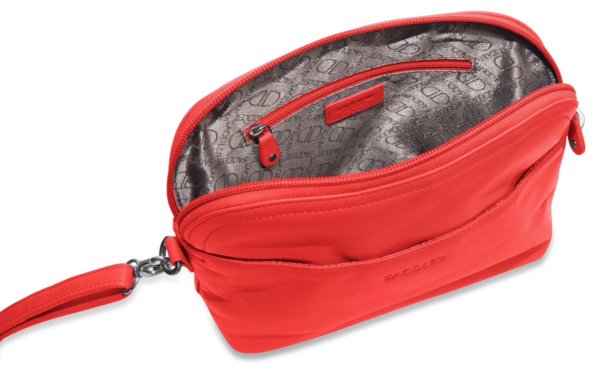 Brooklyn Leather Zip Top Handbag with Adjustable Shoulder Strap