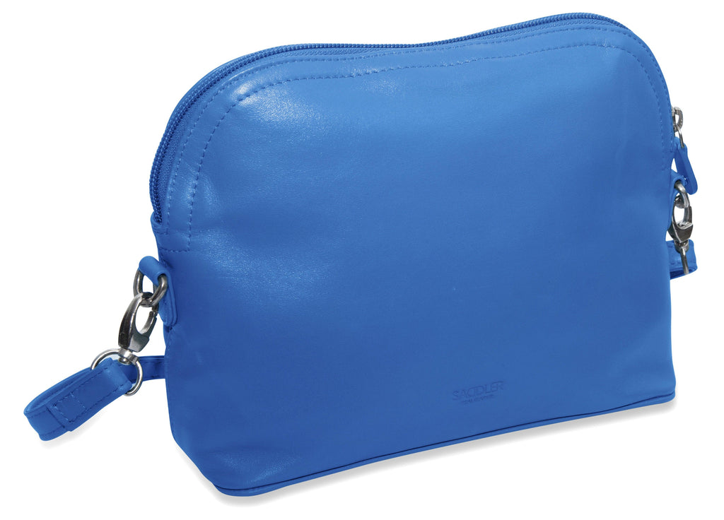 Brooklyn Leather Zip Top Handbag with Adjustable Shoulder Strap