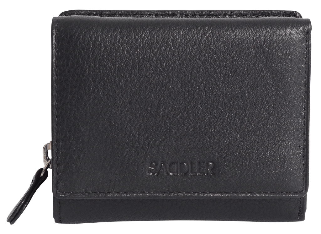 Handmade Leather Compact Trifold Purse with RFID Protection