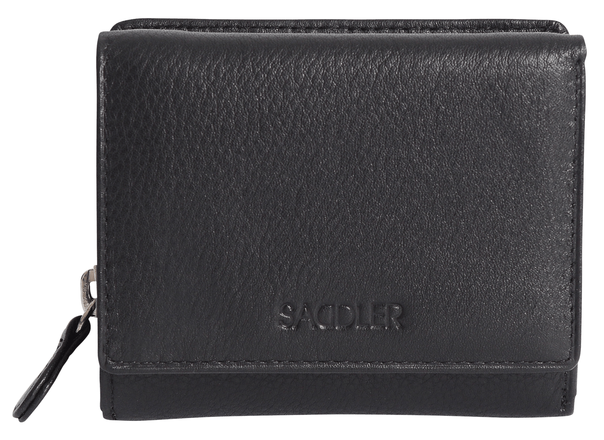 Handmade Leather Compact Trifold Purse with RFID Protection
