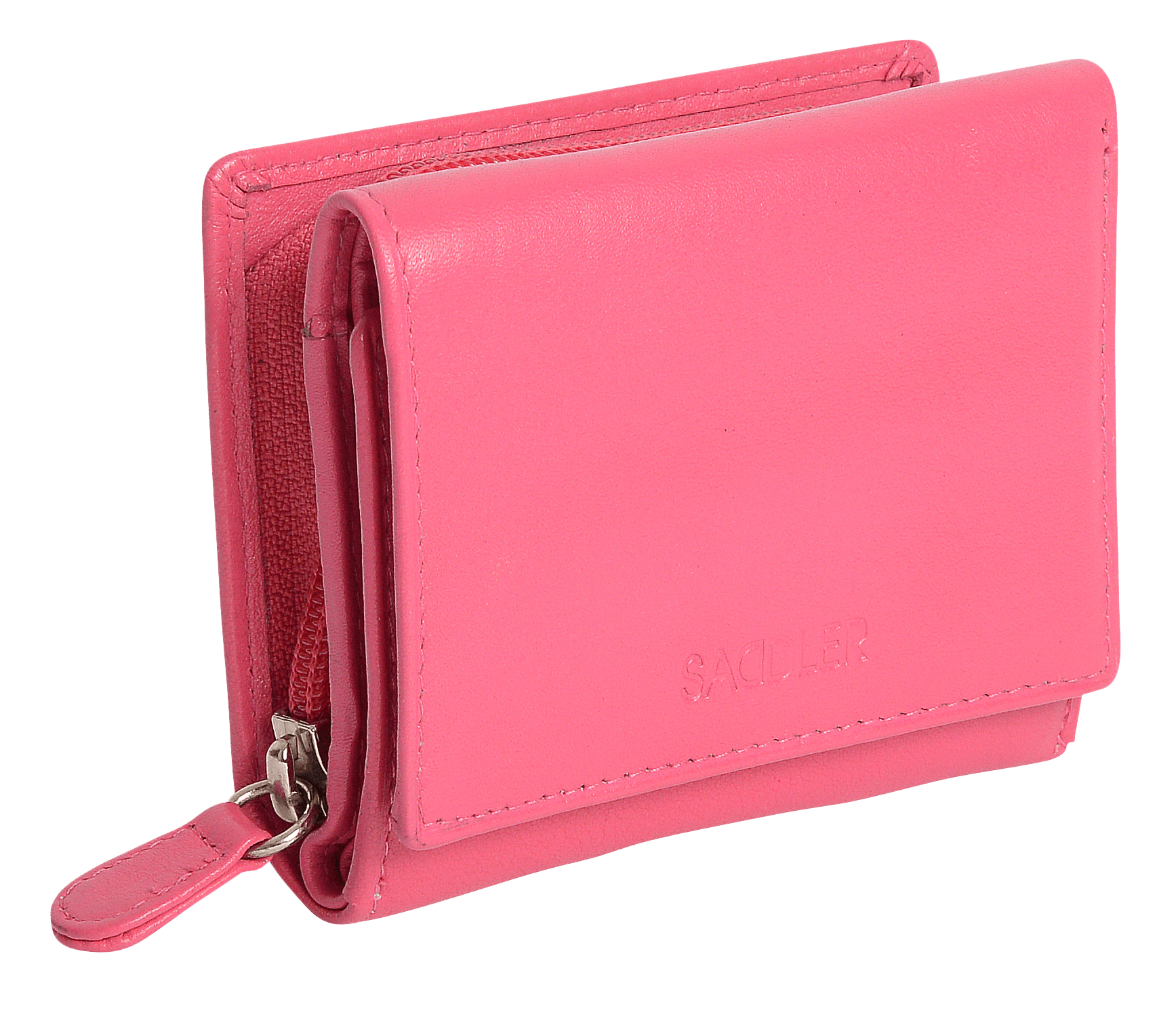 Handmade Leather Compact Trifold Purse with RFID Protection
