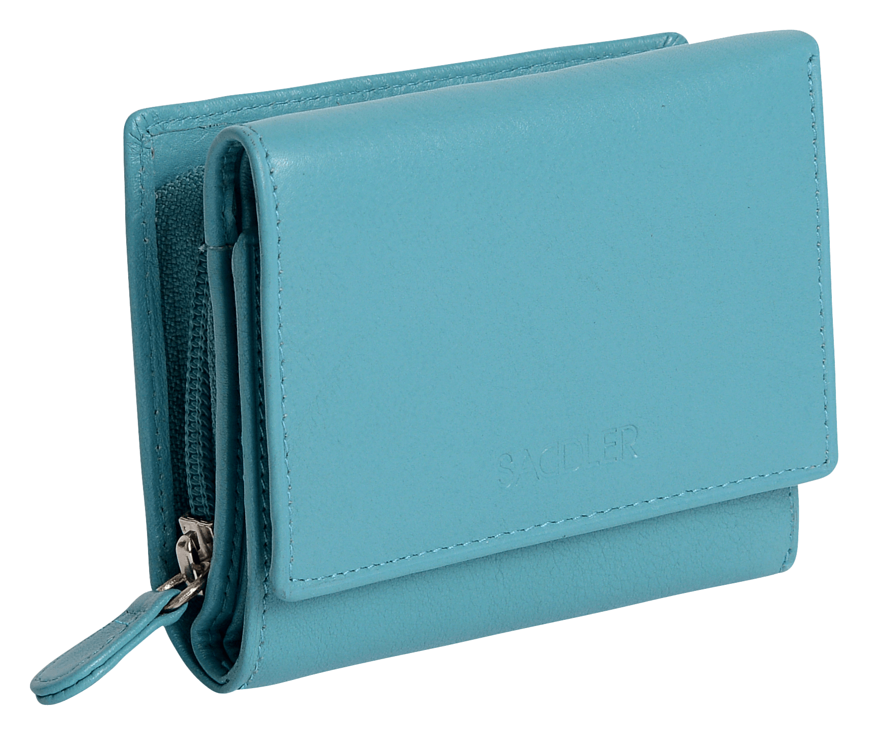 Handmade Leather Compact Trifold Purse with RFID Protection
