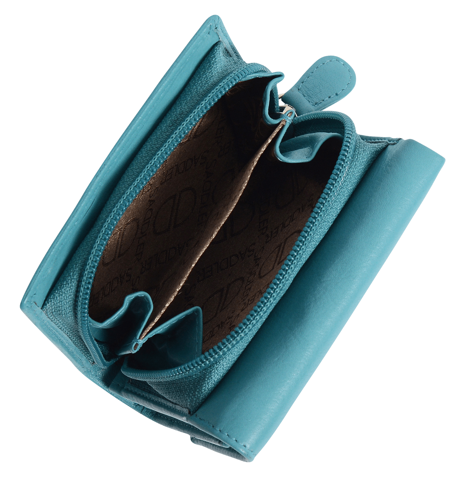 Handmade Leather Compact Trifold Purse with RFID Protection