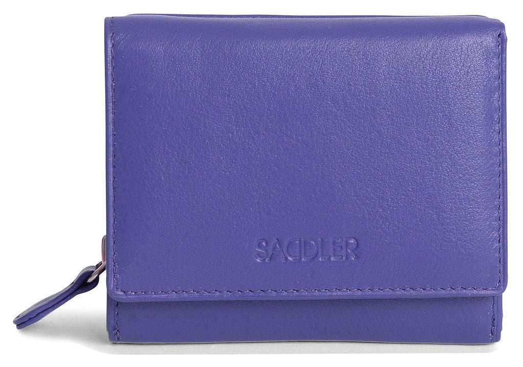 Handmade Leather Compact Trifold Purse with RFID Protection