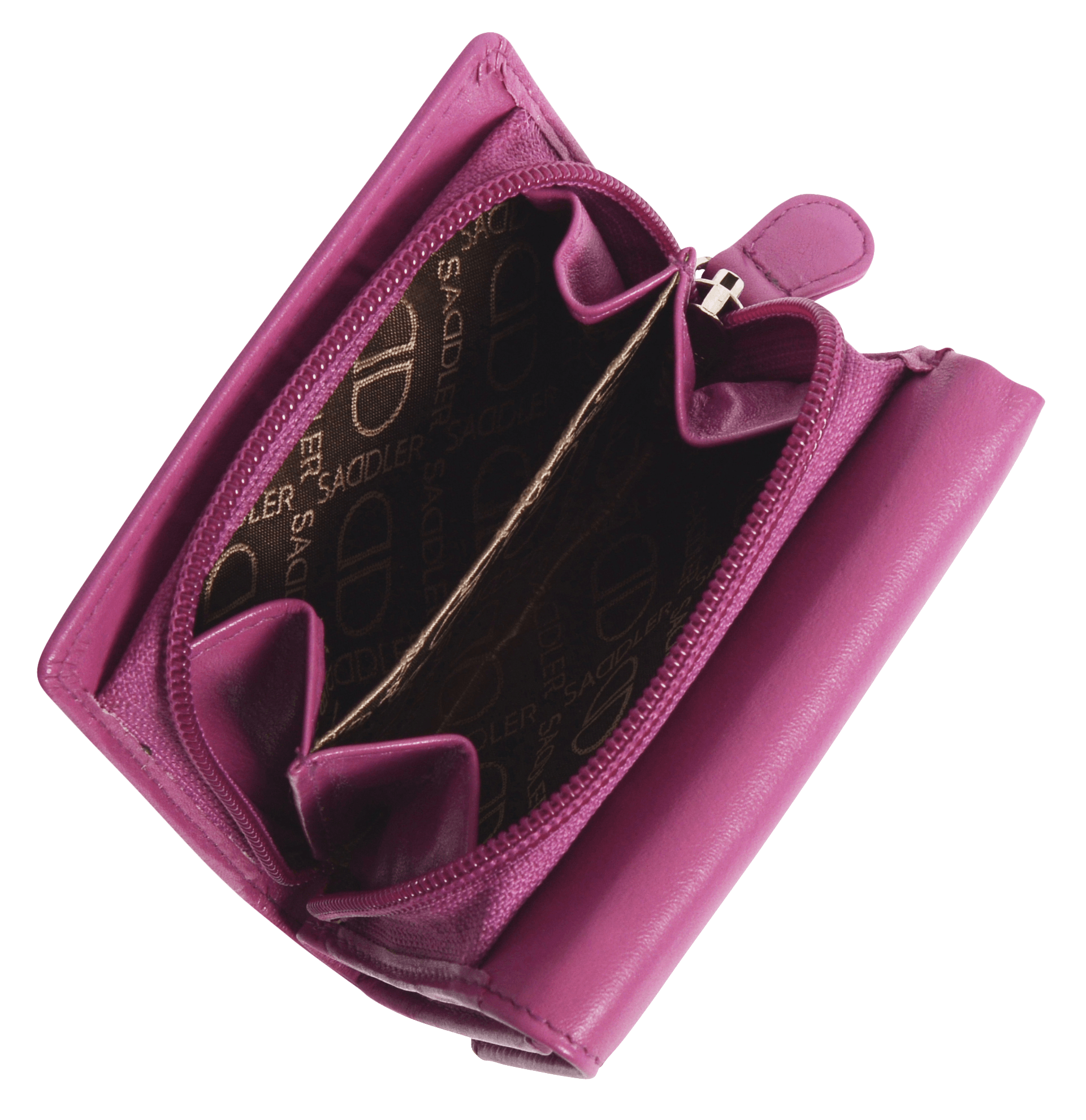 Handmade Leather Compact Trifold Purse with RFID Protection