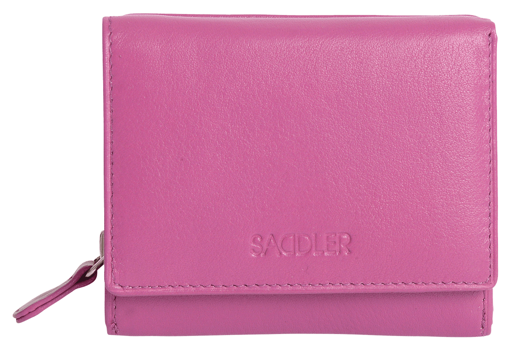 Handmade Leather Compact Trifold Purse with RFID Protection