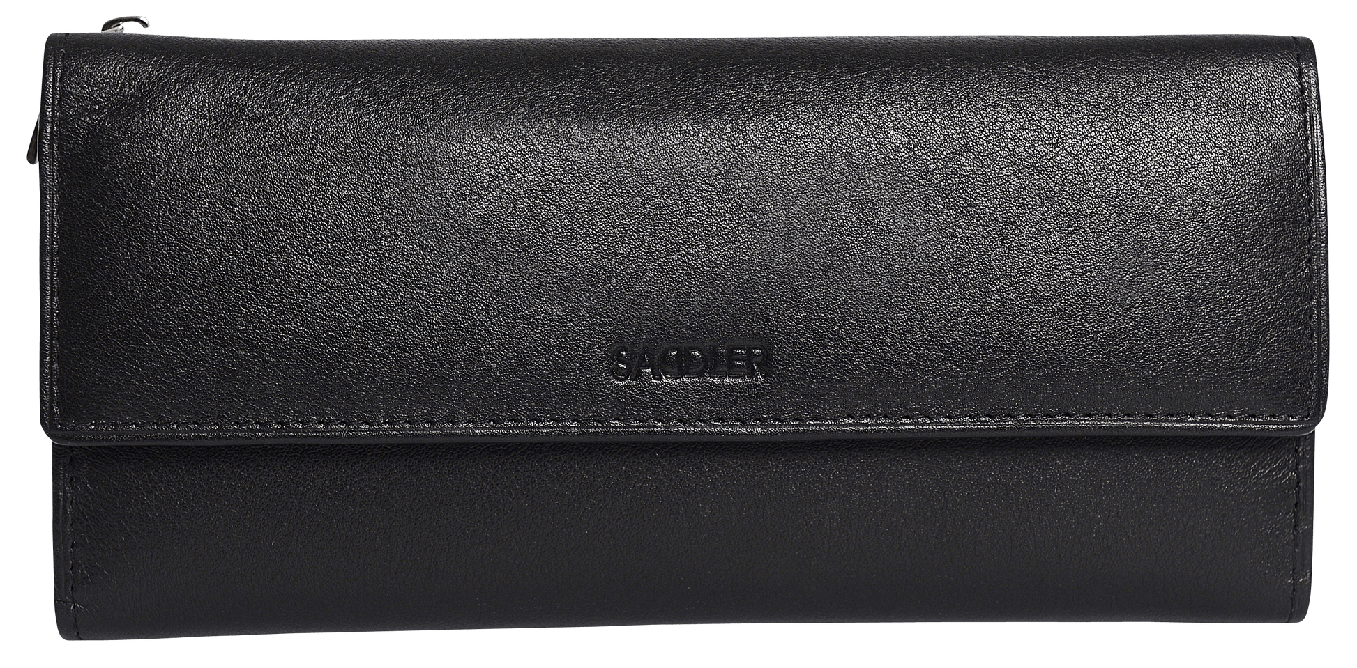 Claire Long Leather Trifold Purse with 18 Card Slots and RFID Protection