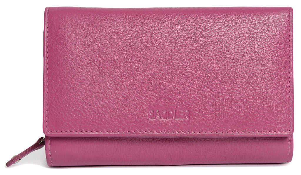 Compact Trifold Leather Purse Eleanor with RFID Protection