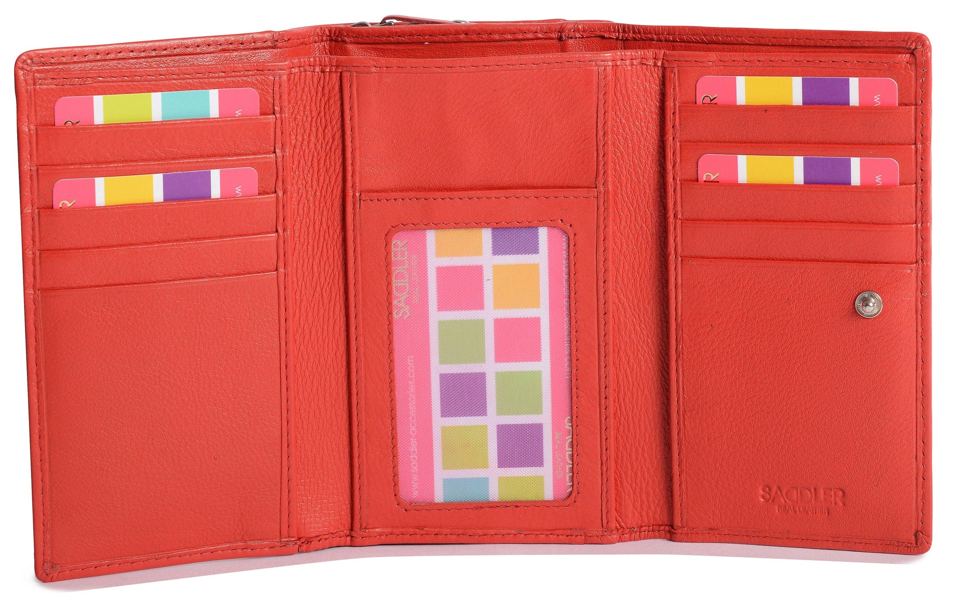 Compact Trifold Leather Purse Eleanor with RFID Protection