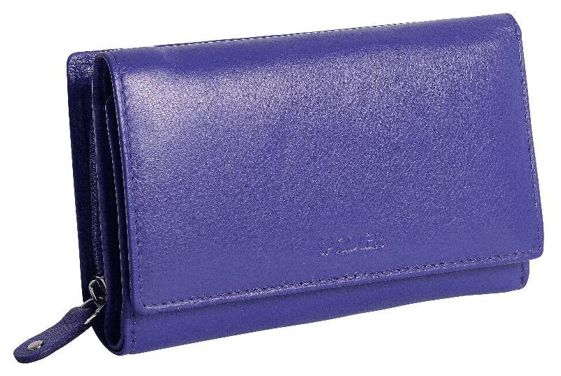 Compact Trifold Leather Purse Eleanor with RFID Protection