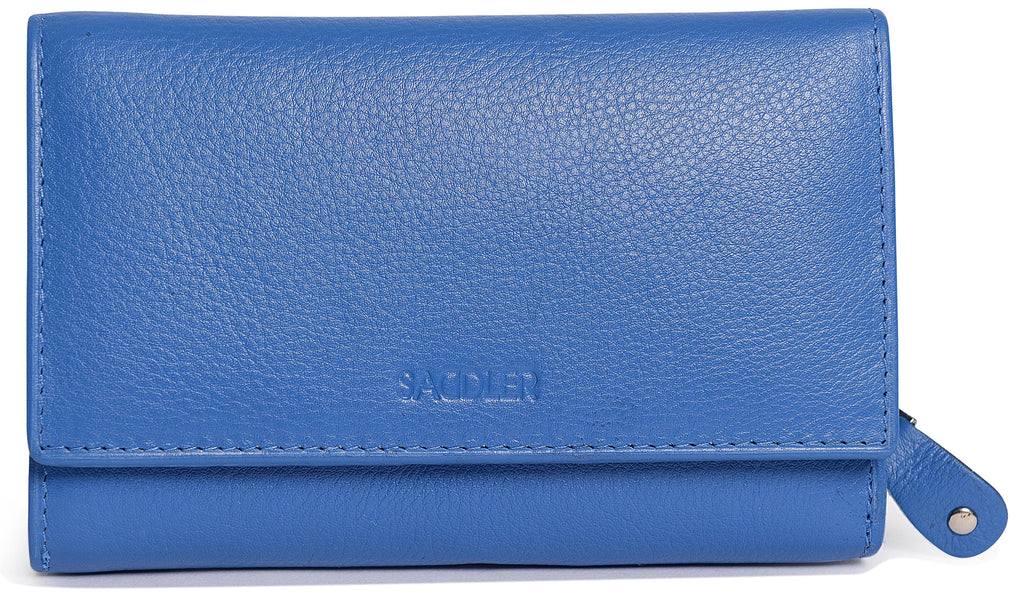 Compact Trifold Leather Purse Eleanor with RFID Protection
